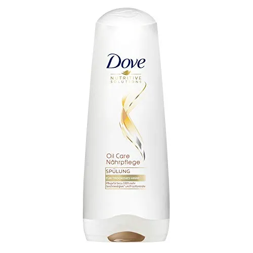 Dove Haarpflege Spülung Oil Care Nährpflege, 200 ml - Haarspülung mit schwerelosen Nutri-Ölen für geschmeidiges, leicht frisierbares Haar. Ideal gegen Frizz und Trockenheit, pflegt ohne zu beschweren.