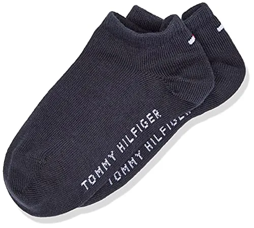 Tommy Hilfiger Unisex - Kinder Sneakersöckchen 2 er Pack 301390, Gr. 39-42, Blau (563 midnight blue)