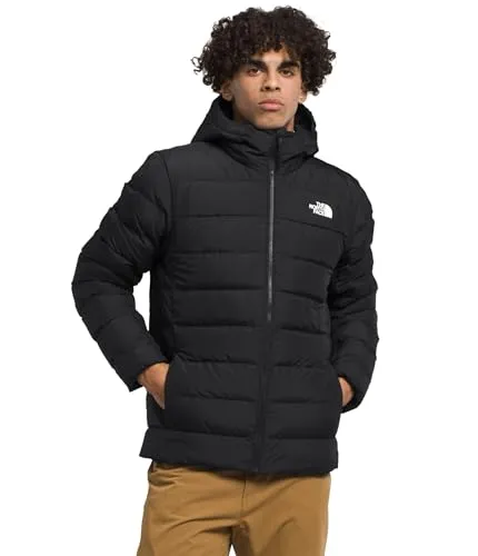 Daunenjacke THE NORTH FACE ACONCAGUA 3 HOODIE Herren M, schwarz - Funktionsjacke für Männer, ideal zum Wandern, wasserabweisend und wärmend dank Daunenfüllung. Hochgeschlossener Kragen und Kapuze mit Kordelzug sorgen für optimalen Schutz bei kaltem Wetter.