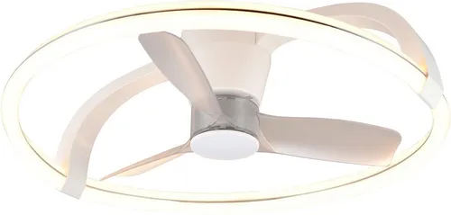 Reality Leuchten LED Deckenleuchte STOCKHOLM mit Ventilator in weiß von Reality Leuchten