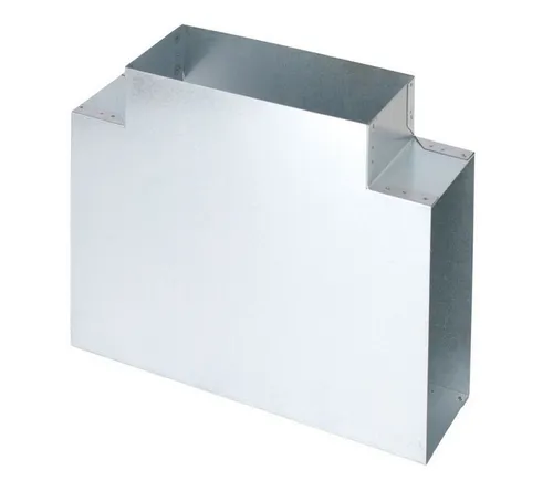 Subtiel Lüftungsschacht Flachkanal T-Stück 30x25x9 cm - Flachkanal T-Stück 90° zur optimalen Luftverteilung. Flexibel kombinierbar für verschiedene Luftarten, aus robustem verzinktem Stahl und temperaturbeständig bis 250°C. Ideal für Ihr individuelles Belüftungssystem.