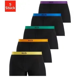 H.I.S Boxershorts für Herren, Gr. L, 5er-Pack - Herrenunterhosen im 5er-Pack von H.I.S. Mit stylischem Webbund und komfortablem Baumwollstretch für perfekten Sitz und Stil. Erhältlich in verschiedenen Farbkombinationen.
