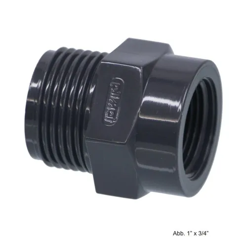 bevo Wasserrohr PVC-U Reduzierstück, AG x IG, 10 bar, 3/4