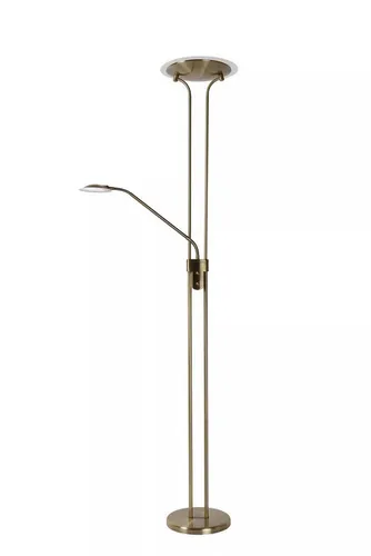 Licht-Erlebnisse Stehlampe FENI, LED fest integriert, Warmweiß, LED Metall 180 cm in Bronze warmweiß 3000 K 2090-2290 lm Modern