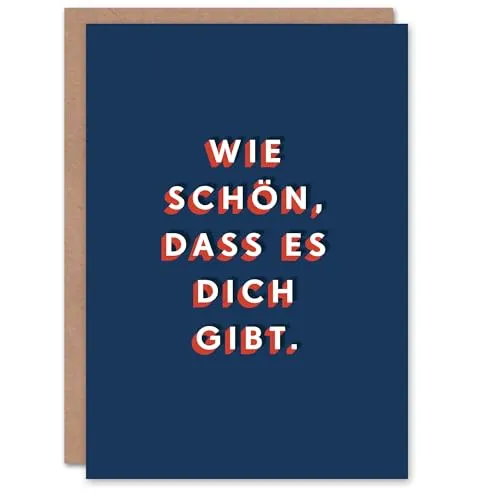 Artery8 Lustige Geburtstagskarte Wie Schön Dass Es Dich Gibt Marineblaue