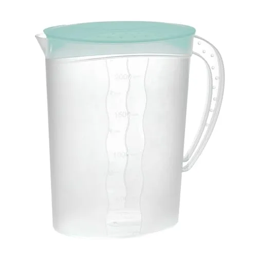 homesti Saftkanne mit 2 Liter Fassungsvermögen, passt in Jede Kühlschranktür, Kunststoffkaraffe mit vielseitigem Deckel und integrierter Maßeinteilung für kalte Getränke