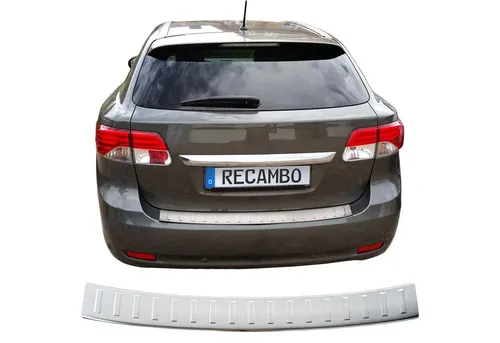 RECAMBO Ladekantenschutz für Toyota Avensis Kombi T27 (2008-2015) - Abdeckblenden, rostfreier V2A Edelstahl für optimalen Schutz und exklusive Optik, ideal für Kofferraum und einfache Montage.