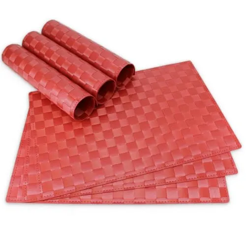 Moderne Tischsets in Rot im 6er Set in rot von matches21 HOME & HOBBY