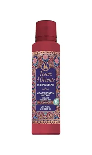 TESORI D’ORIENTE aromatisches Parfum Deodorant Persian Dream | 150 ml | Granatapfel & Rooibos-Tee | 24 h Schutz | Wellness-Ritual für Körper & Sinne