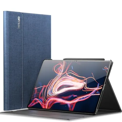 INFILAND Hülle für Samsung Galaxy Tab S10 / S9 Ultra 14,6 Zoll 2024/2023 Release [SM-X926/910/916/918], Multi-Winkel Ständer Hülle für Galaxy tab S10 / S9 Ultra, Auto Schlaf/Wach Funktion, Marine