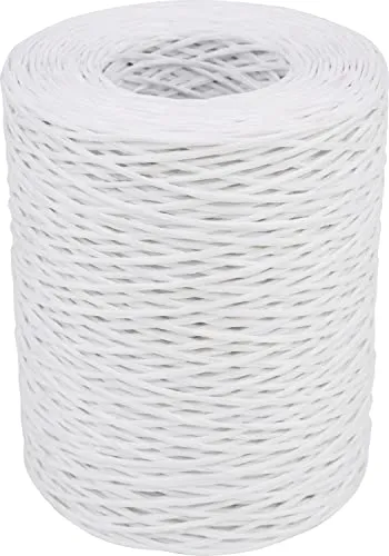 VBS XXL VBS Papierdraht 200 m Länge 1.2 mm Stärke Draht Papier Material Basteldraht Floristik Dekoration Modellbau Weiß