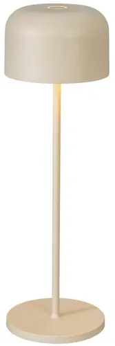 Konstsmide 7834-330 Lille LED-Akku-Tischlampe 3.5W Warmweiß Sand - Tischlampe aus Aluminium mit dimmbarem warmweißem Licht, ideal für stimmungsvolle Beleuchtung überall im Zuhause. Praktischer wiederaufladbarer Akku für flexible Nutzung.