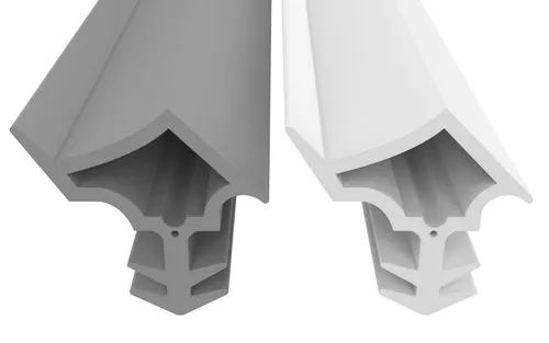 Dikara Dichtungsband Stahlzargendichtung Grau/Weiß 15,2mm - Dichtungen für Fenster und Türen, aus hochwertigem TPE, bietet optimale Isolierung und ist ideal für Renovierungsarbeiten.