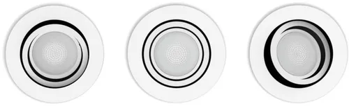 Philips Hue White Ambiance Milliskin Einbauspots (3er Pack) - Energiesparlampen mit 50.000 Weißtönen, dimmbar per Hue App – ideal für stimmungsvolle Beleuchtung in jedem Raum.