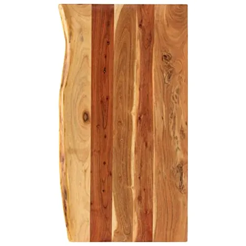 vidaXL Akazienholz Massiv Waschtischplatte 100x52cm - Waschplätze aus robustem Akazienholz mit natürlicher Baumkante, feuchtigkeitsbeständig und ideal für rustikalen Charme im Bad.