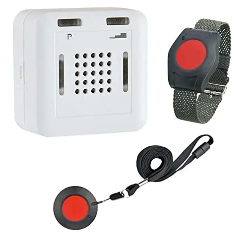 ELDAT - Mobiler Hausnotruf mit Notrufsendern - Notrufknopf für Senioren und die häusliche Pflege - Modell RS10 mit Armbandsender RT26 und Halsbandsender RT27