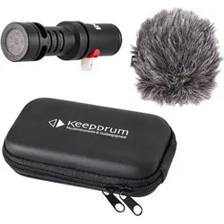 RØDE Videomic Me-L für iPhone mit Soft-Case - iOS-Steckmikrofon mit 24Bit/48kHz Digitalwandlung für hochwertige Audioaufnahmen. Inklusive Deluxe-Windschutz und Soft-Case für optimalen Schutz und Transport.