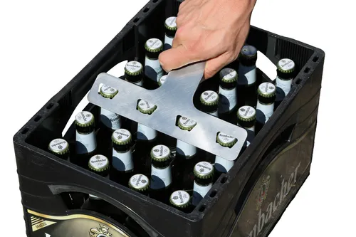 4er Flaschenöffner um 4 Bier zu öffnen für 0,3L / Edelstahl / Männergeschenk