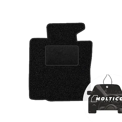 moto-MOLTICO Fahrer Fußmatte Auto Velours Fahrerseite Autoteppiche Schwarz Fahrermatte 1-teilig passend für Mini Countryman R60 2010-2016