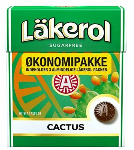 SCHWEDISCHE MALACO LÄKEROL CACTUS - BIG PACK - 75g - ZUCKERFREI - Lakritz