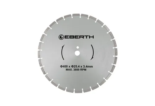EBERTH Diamanttrennscheibe 400mm - Diamant-Trennscheibe für Stein, Beton, Fliesen und Feinsteinzeug, ideal für präzise Nass- und Trocken-Schnitte mit geringem Verschleiß.