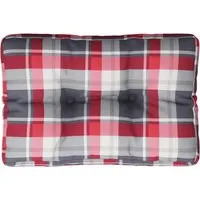 vidaXL Palettenkissen Rot Karomuster 60x40x12 cm - Stylisches Palettenkissen mit rotem Karomuster für deinen Garten oder Innenbereich. Hergestellt aus langlebigem, wasserabweisendem Polyester für optimalen Sitzkomfort und einfache Reinigung. Ideal für eine frische Wohnatmosphäre!