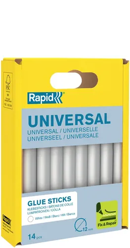 Rapid Klebepatrone Universal Weiß Durchmesser: 12 mm Länge: 94 mm 14 Stück