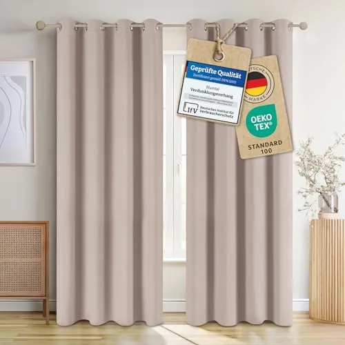 Blumtal Verdunkelungsvorhang 2er-Set in schwarz von Blumtal