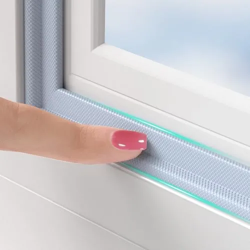 BKSAI Fensterdichtung Zugluftstopper Fenster Dichtungsband von Spalten 2-7,5mm Türdichtung Selbstklebend Dichtband Fenster Abdichten Holzfenster Kunststofffenster Haustür 6M Grau