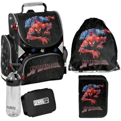 Mega Schulset – SPIDERMAN 5-teiliges Schulranzen-Set für Jungen & Mädchen