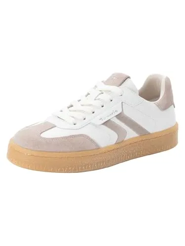 Tamaris Sportlicher Schnürer Beige 41 EU - Bequemer sportlicher Schnürschuh in Beige aus hochwertigem Leder und Textil. Ideal für den Alltag, mit einer Absatzhöhe von 3 cm und rutschfester Gummisohle für optimalen Komfort.