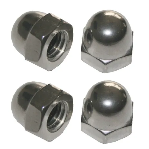 Hutmuttern Hutmutter Sechskant verzinkt M8 4 Stück (0016)