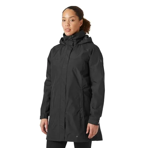 Helly Hansen Damen Aden Langer Regenmantel, Schwarz, L von Helly Hansen