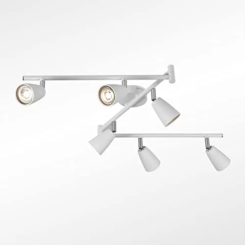 IMPTS LED Deckenleuchte 6 Flammig Weiss - Deckenspots mit 6 schwenkbaren 3W GU10 Leuchtmitteln, ideal für gezielte Beleuchtung und über 90% Energieeinsparung im Vergleich zu Halogenlampen.