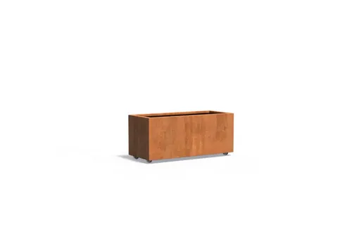 Adezz Pflanzkübel Carrez mit Rollen aus Corten-Stahl - Der Adezz Pflanzkübel Carrez aus wetterfestem Cortenstahl kombiniert Stil und Funktionalität. Mit versenkten Rollen und optimaler Entwässerung für eine mühelose Gartenpflege.
