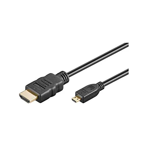 HDMI-Kabel Eth. A-St/Micro-D-St, 1,0 m, schwarz, Bulk