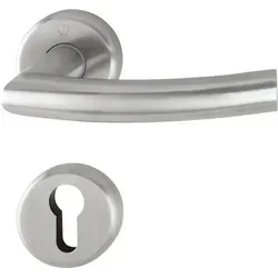 HOPPE Rosettengrt. Narvik E1430ZP/17KV/17KVS VA F69 rd.PZ DIN L/R D/D - Türsicherungen mit verdeckter Verschraubung, ideal für Zimmertüren. Hochhaltefeder und robuste Kunststoffkonstruktion sorgen für Langlebigkeit und Sicherheit.