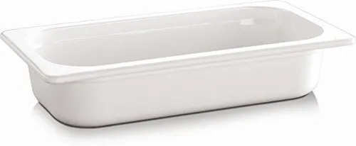 APS 83751 ECOLINE GN 1/4 Melamin Behälter mit Einkerbung am Rand, 26, 5 x 16, 2 x 6, 5 cm 1.35 ltr. Weiß