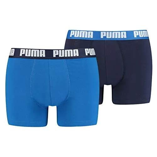 PUMA 2 er Pack Boxer Boxershorts Men Herren Unterhose Pant Unterwäsche, Farbe:420 - True Blue, Bekleidungsgröße:M