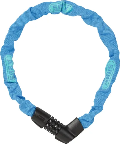 ABUS Kettenschloss Tresor 1385/75 Neon – Sicheres Zahlenschloss aus gehärtetem Stahl - Fahrradschloss mit ABUS-Sicherheitslevel 6 und 6 mm starker Vierkantkette, ideal für die Absicherung hochwertiger Fahrräder. Der schützende Textilschlauch verhindert Lackschäden.