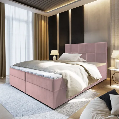 Masseno Boxbett PRATA 140x200 cm mit Bonell Matratze und Topper