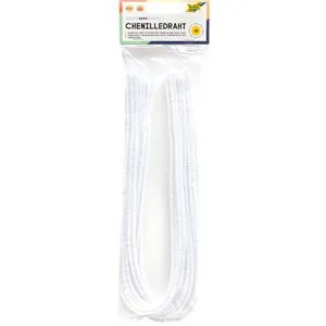 folia Pfeifenreiniger weiß Chenilledraht Ø 8,0 mm, 10 St.