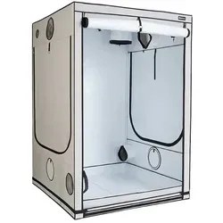 HOMEbox Ambient Q150+, 150x150x220cm - Grow-Zelt mit 4.95 m³ Volumen, beidseitigem Seiteneingang und hochreflektierender PAR+ Folie für maximales Pflanzenwachstum unter künstlicher Beleuchtung.