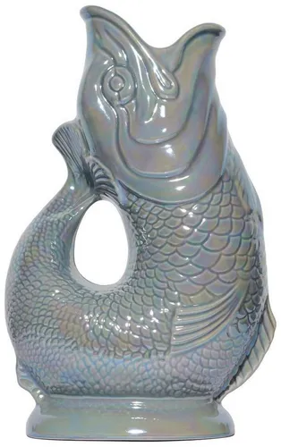 Gluckigluck Wasserkaraffe 1,2 L – Handgefertigtes Fisch-Design - Die ikonische Gluckigluck Wasserkaraffe aus England begeistert mit ihrem einzigartigen Gluckergeräusch beim Einschenken. Ideal für gesellige Abende, handgefertigt und in elegantem Dunkelgrau.