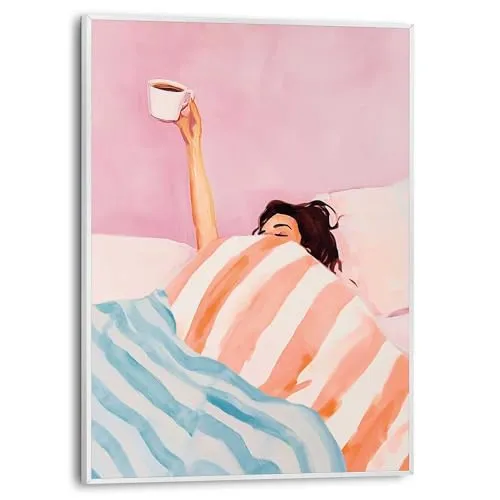 REINDERS Gerahmtes Bild, Coffee Please, Schlafzimmer, MDF, 40x30cm