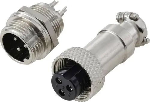 TRU COMPONENTS TC-13895580 Rundsteckverbinder Stecker, Buchsenkontakt Gesamtpolzahl: 3 Serie (Rundsteckverbinder): GX12 1 Set