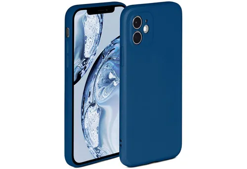 ONEFLOW Handyhülle für iPhone 12 mini Hülle Silikon Soft Case Dunkelblau 5,4 Zoll, Silikonhülle Cover Dünn Handytasche TPU Schutzhülle mit Kameraschutz