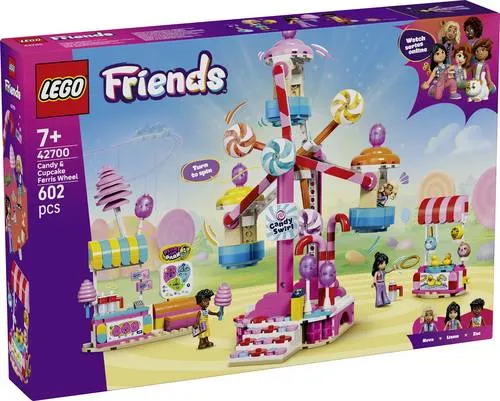 LEGO Friends Cupcake-Riesenrad 42700 - Erlebe den Spaß mit dem LEGO Friends Cupcake-Riesenrad 42700! Dieses 3-in-1 Set fördert kreatives Spielen und ist ideal für Kinder ab 6 Jahren. Perfekt verpackt in einer stabilen Schachtel.