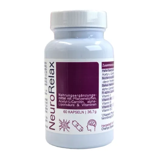 NeuroRelax 60 Kapseln Hafer, L-Carnitin, Alpha Liponsäure, Vitamine Blitzversand