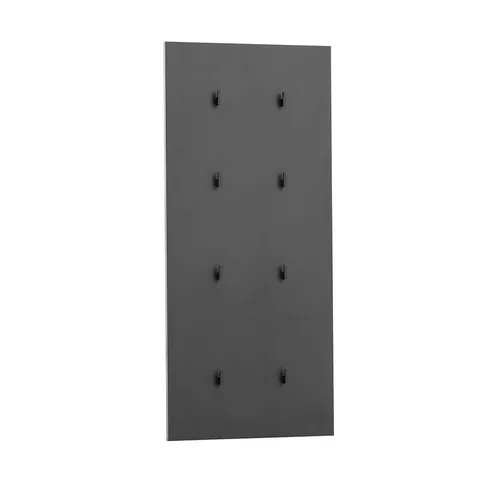 Lomadox Garderobenpaneel ALTAMURA-80, erweiterbare Garderobe Kleiderhaken modern in schwarz matt